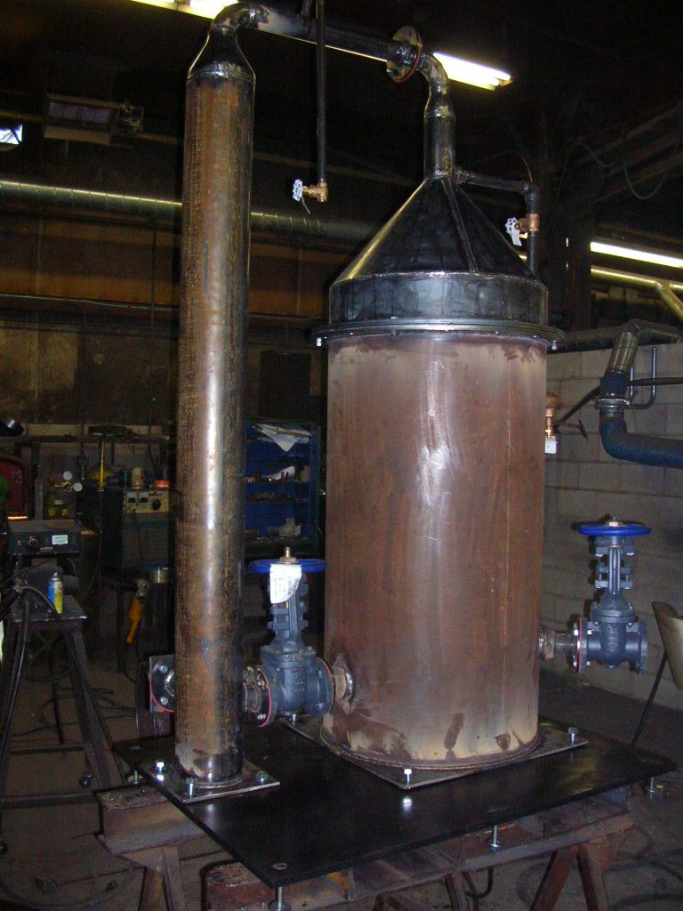 Prototype fluid filter, fabricated by Dan's Welding & Fabricating in Burlington