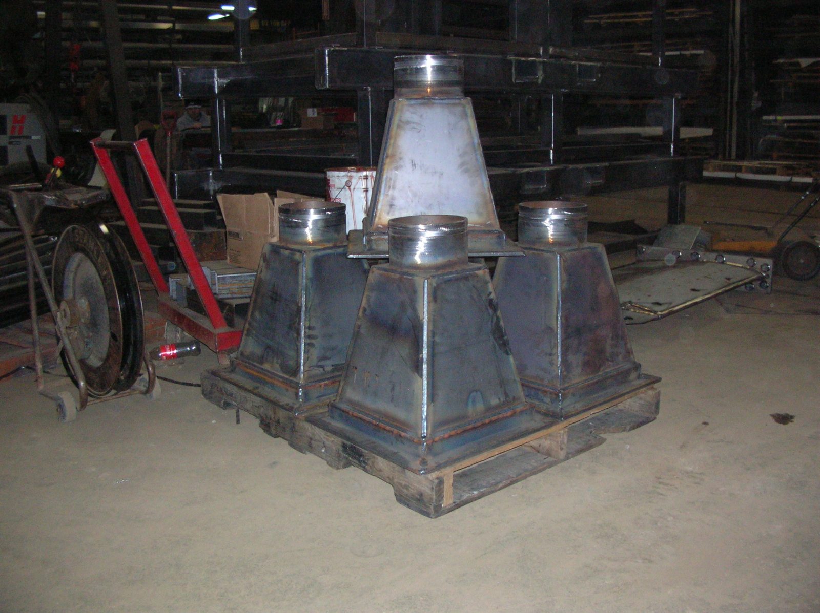 Steel transitions, custom fabricated by Dan's Welding & Fabricating in Burlington